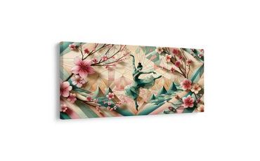 TABLEAU SUR TOILE – BALLERINE ABSTRAITE PARMI LES FLEURS - TABLEAUX DE FEMMES - TABLEAUX