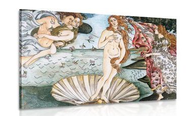 WANDBILD REPRODUKTION VON SANDRO BOTTICELLI - DIE GEBURT DER VENUS - BILDER VON MENSCHEN - BILDER