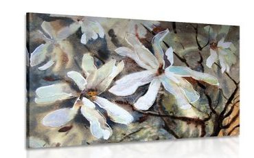 OBRAZ ROZKVETLÝ AKVARELOVÝ STROM - OBRAZY KVĚTŮ - OBRAZY