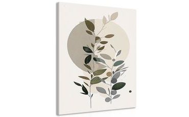 CANVAS PRINT MINIMALIST PLANTS IN BOHO STYLE - PICTURES OF TREES AND LEAVES - PICTURES