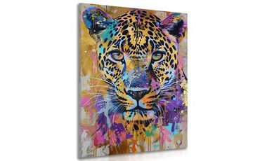 OBRAZ LEOPARD S IMITACÍ MALBY - OBRAZY LVI A TYGŘI - OBRAZY