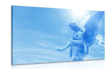 STAMPA SU TELA – MAGNIFICO ANGELO NEL CIELO - QUADRI ANGELI - STAMPE E QUADRI