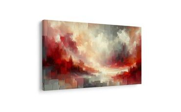 OBRAZ RUDÉ SVĚTLO V OBLACÍCH - OBRAZY ABSTRAKTNÍ TVARY - OBRAZY