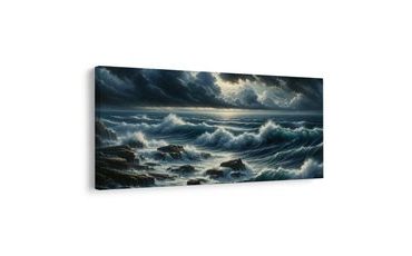 WANDBILD AUFGEWÜHLTE WELLEN - BILDER MEER UND STRAND - BILDER