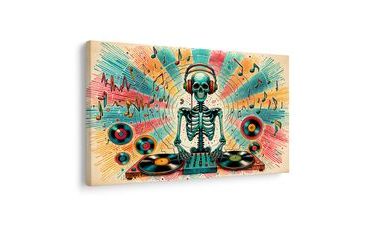 OBRAZ DISCO KOSTLIVEC S DESKAMI - OBRAZY DO STUDENTSKÉHO POKOJE - OBRAZY