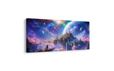 WANDBILD WELTRAUMPALAST ÜBER DEN WOLKEN - WANDBILDER GALAXIE - BILDER