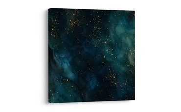 WANDBILD ABSTRAKTE WELTRAUMKUNST MIT GLANZ - WANDBILDER GALAXIE - BILDER