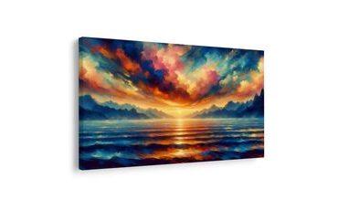 OBRAZ ZÁPAD SLUNCE NAD OCEÁNEM - OBRAZY MOŘE A PLÁŽ - OBRAZY