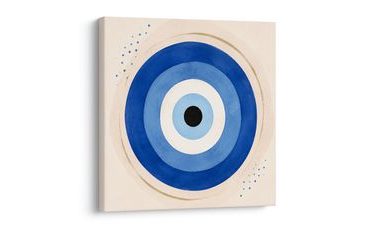 WANDBILD ABSTRAKTES BLAUES TALISMAN-AUGE - WANDBILDER NACH MOTIV - BILDER