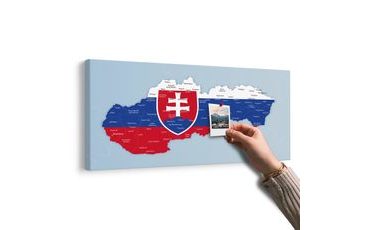 PARAFA KÉP SZLOVÁKIA TÉRKÉPE ÁLLAMI CÍMERREL ÉS SZOMSZÉDOS ORSZÁGOKKAL - PARAFA KÉPEK - KÉPEK