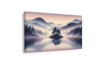 WANDBILD INSEL INMITTEN DES SEES - BILDER SEEN - BILDER