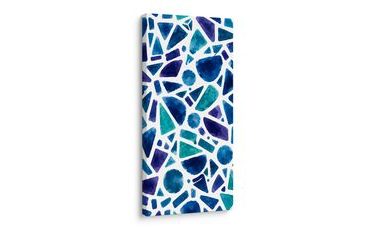 TABLEAU SUR TOILE – MOTIF LUDIQUE AUX TONS MARINS - IMAGES FORMES ABSTRAITES - TABLEAUX