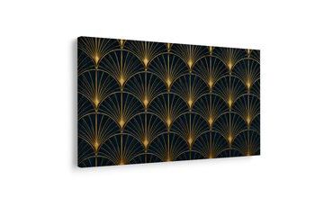 TABLEAU SUR TOILE – MOTIF ART DÉCO DORÉ - PEINTURES VINTAGE ET RÉTRO - TABLEAUX