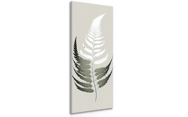 CANVAS PRINT STYLISH FERN LEAF - PICTURES OF TREES AND LEAVES - PICTURES