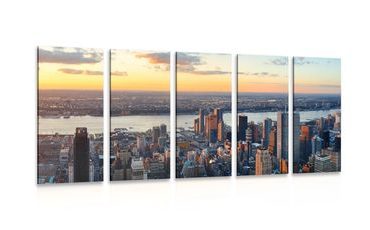 QUADRO IN 5 PARTI NEW YORK CITY - QUADRI CITTÀ - QUADRI