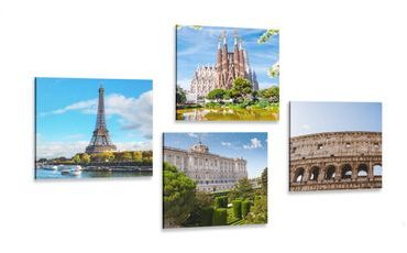 CANVAS PRINT SET WONDERS OF MAGNIFICENT PLACES - SET OF PICTURES - PICTURES