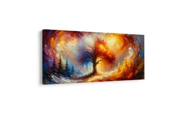 WANDBILD BUNTER BAUM DES LEBENS IM STURM - BILDER BÄUME DES LEBENS - BILDER