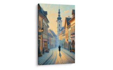 OBRAZ TICHÉ MĚSTSKÉ ULICE - OBRAZY MĚSTA - OBRAZY