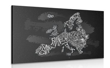 WANDBILD MODERNE EUROPAKARTE - WELTKARTEN ALS BILDER - BILDER