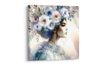 OBRAZ NĚŽNÉ AKVARELOVÉ PORTRÉTOVÁNÍ - OBRAZY ŽENY - OBRAZY