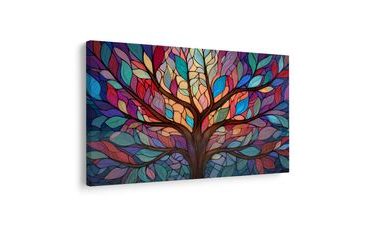 OBRAZ BAREVNÝ STROM ŽIVOTA - OBRAZY STROMY ŽIVOTA - OBRAZY