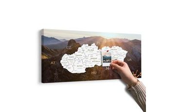 PARAFA KÉP SZLOVÁKIA TÉRKÉPE FESTŐI HEGYEKKEL - PARAFA KÉPEK - KÉPEK