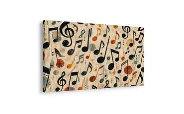 WANDBILD VINTAGE NOTENSYMPHONIE - MUSIKBILDER - BILDER