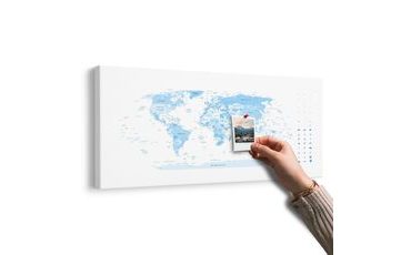 PARAFA KÉP RÉSZLETES VILÁG TÉRKÉP KÉK SZÍNBEN - PARAFA KÉPEK - KÉPEK