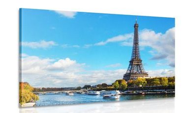CANVAS PRINT BEAUTIFUL PANORAMA OF PARIS - PICTURES OF CITIES - PICTURES