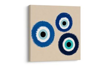 WANDBILD DREI BLAUE AUGEN DER HARMONIE - WANDBILDER NACH MOTIV - BILDER