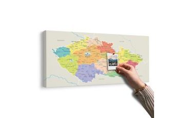OBRAZ NA KORKU MAPA REPUBLIKI CZESKIEJ - OBRAZY NA KORKU - OBRAZY