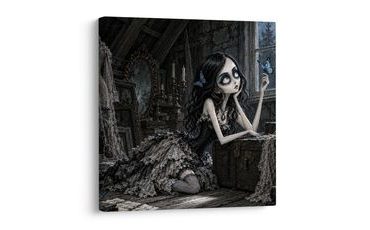 QUADRO SU TELA – SOGNI LUNARI DI UNA RAGAZZA OSCURA - QUADRI HALLOWEEN E HORROR - STAMPE E QUADRI