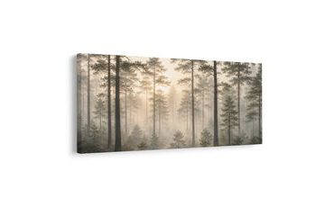 TABLEAU SUR TOILE – FORÊT AUX RAYONS DU SOLEIL - TABLEAUX FORÊT - TABLEAUX