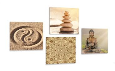 Canvas print set in Feng Shui style