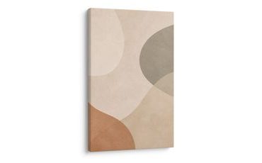 TABLEAU SUR TOILE – COURBES ORGANIQUES AUX TONS TERREUX - IMAGES FORMES ABSTRAITES - TABLEAUX