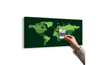 PARAFA KÉP RÉSZLETES VILÁG TÉRKÉP ZÖLD SZÍNBEN - PARAFA KÉPEK - KÉPEK