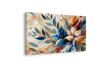 OBRAZ BAREVNÉ KVĚTINOVÉ LISTY - OBRAZY KVĚTŮ - OBRAZY