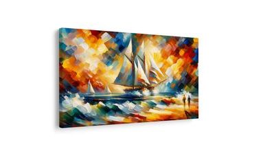 WANDBILD SEGELBOOT IM SONNENSCHEIN - BILDER MEER UND STRAND - BILDER