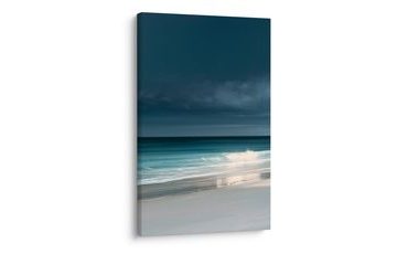 TABLEAU SUR TOILE – CÔTE À LA VAGUE PAISIBLE - TABLEAUX DE LA MER ET DE LA PLAGE - TABLEAUX