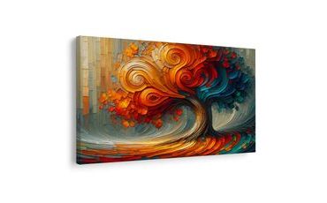 WANDBILD BUNTER WIRBEL DES LEBENSBAUMS - BILDER BÄUME DES LEBENS - BILDER