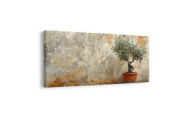 OBRAZ OLIVOVNÍK V KVĚTINÁČI - OBRAZY ZÁTIŠÍ - OBRAZY