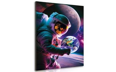 CANVAS PRINT ASTRONAUT ON A SPACE EXPEDITION - PICTURES OF ASTRONAUT - PICTURES
