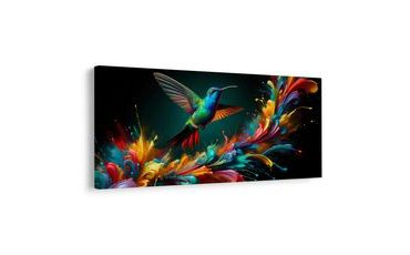 OBRAZ KOLIBŘÍK A VÝBUCH BAREV - OBRAZY PTÁCI - OBRAZY