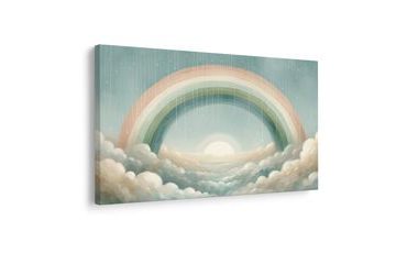 OBRAZ DUHA NAD MOŘEM OBLAKŮ - OBRAZY PŘÍRODY A KRAJINY - OBRAZY