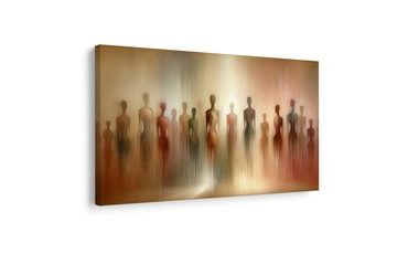 OBRAZ ABSTRAKTNÍ POSTAVY V MLZE - OBRAZY LIDÍ - OBRAZY