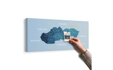 PARAFA KÉP ELEGÁNS SZLOVÁKIA TÉRKÉPE KÉKBEN - PARAFA KÉPEK - KÉPEK