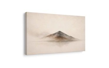 TABLEAU SUR TOILE – MONTAGNE BRUMEUSE EN REFLET - TABLEAUX DE MONTAGNE - TABLEAUX