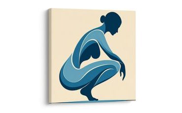 OBRAZ MEDITUJÍCÍ SILUETA ŽENY - OBRAZY ŽENY - OBRAZY