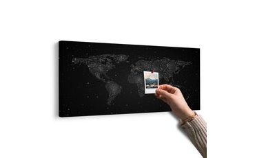 PARAFA KÉP VILÁG TÉRKÉP ÉJJELI ÉGBOLT KIVITELBEN FEKETE FEHÉRBEN - PARAFA KÉPEK - KÉPEK