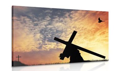 CANVAS PRINT CROSS ON THE SHOULDERS - PICTURES OF ANGELS - PICTURES